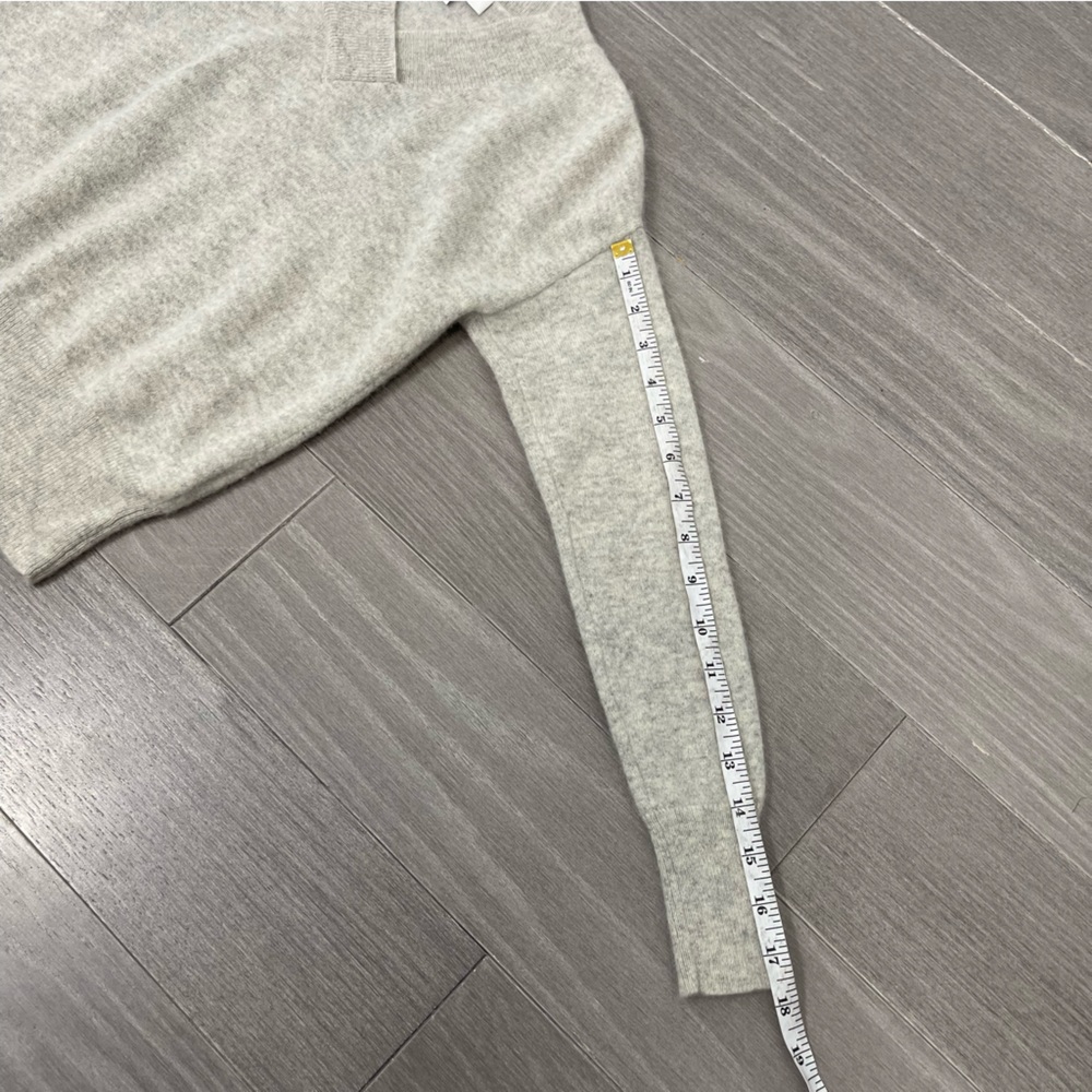 Madewell 100% Cashmere V-Neck Sweater Pullover Heather Shadow Gray MA707 XXS - Picture 13 of 13